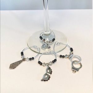 50 Shades of Wine Charms (wine glass accessories)